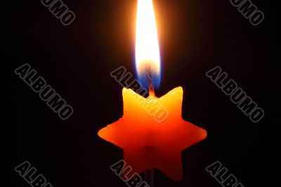 Star shaped candle