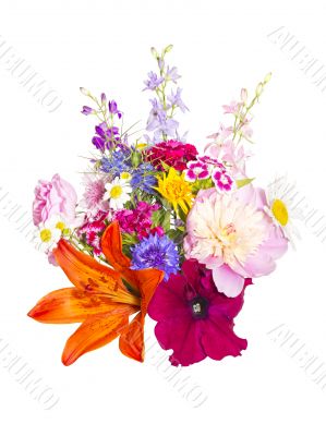 a bouquet of summer flowers