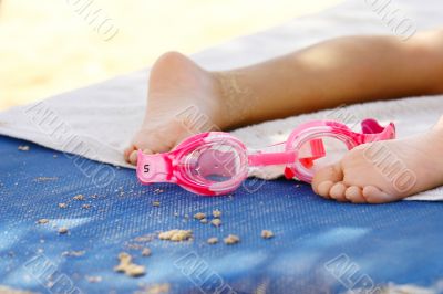 Pink Swimming Glasses