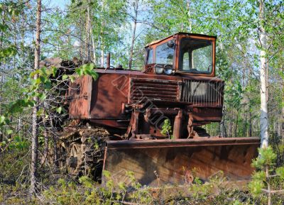 Old bulldozer.