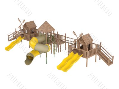 Wooden playground