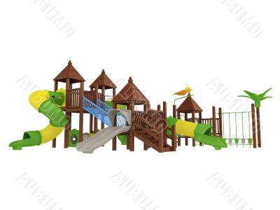 Wooden playground