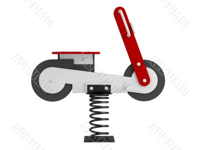 Motorcycle spring toy 
