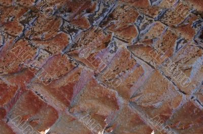 rough texture of terracotta ceramics
