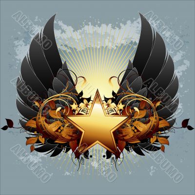 star with ornate elements