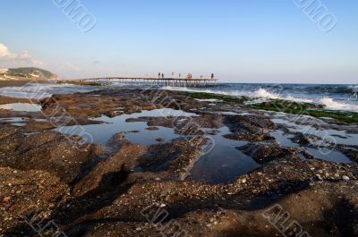 Natural pools by the shore