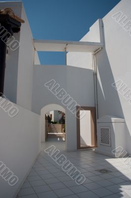 Mediterranean houses and streets.