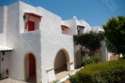 Mediterranean houses and streets.