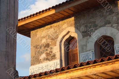 Mosque on sunset.