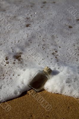 Wave washing bottle away