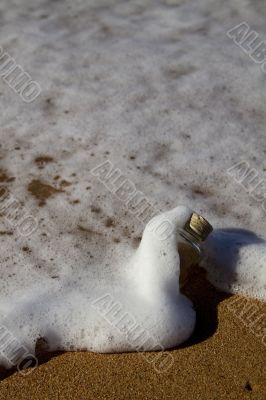 Wave washing away bottle