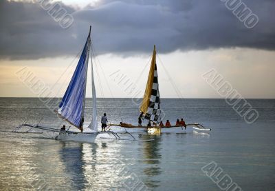Two sailing boat