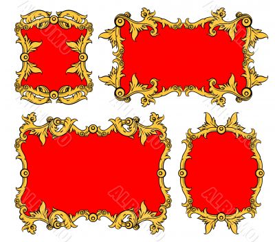 set of ornamental frames