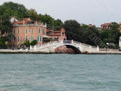 Bridge and houses in Venice