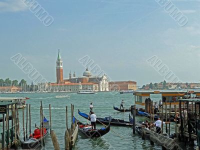 gondolas in Venice