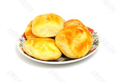 baked buns on a plate