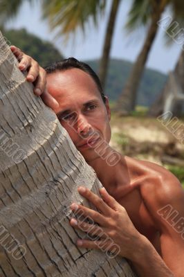 man on the beach