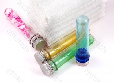 Towels and shampoo