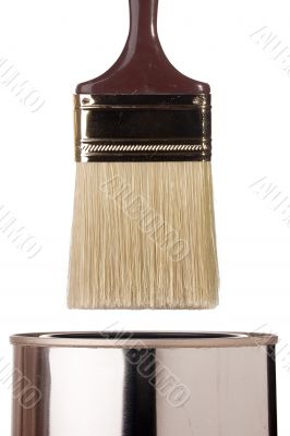 Paintbrush and Can