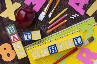 Wooden blocks Back to School