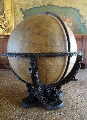 globe in Doge's palace in Venice