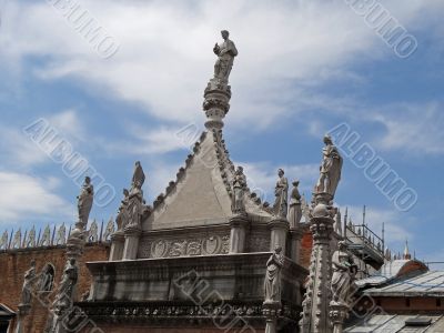 Doge's palace details in Venice