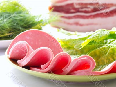 Sliced sausages  