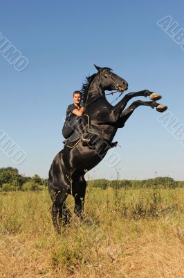 rearing horse