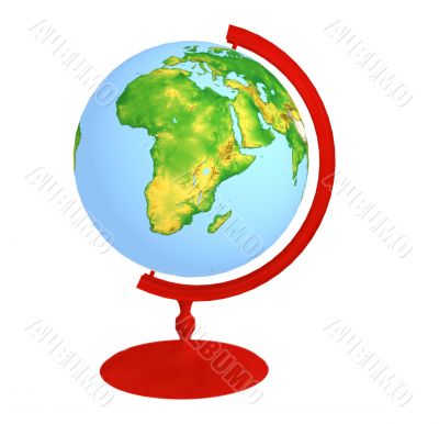  Globe on red stand