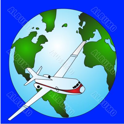 The Plane, moving around globe 