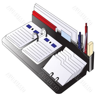Organayzer with calendar and handle