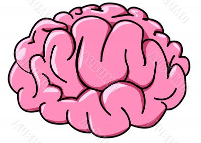 illustration human brain in profile