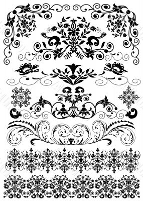 set symmetrical black pattern is insulated