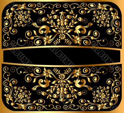 background pattern gold on black