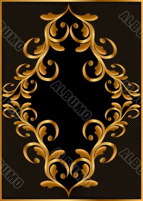  gold  frame with pattern