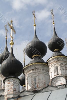 One of the churches of Vladimir. Domes