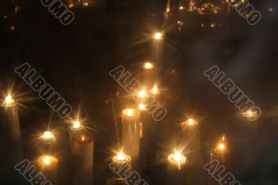 Candles in a church in Suzdal
