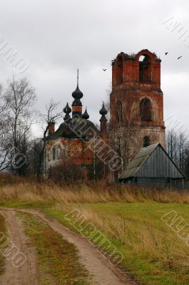 Old Church And Beheaded Bell Tower