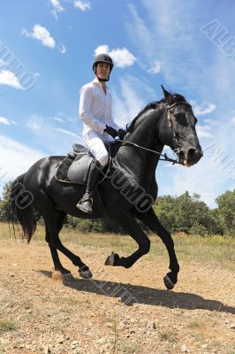 young man and horse