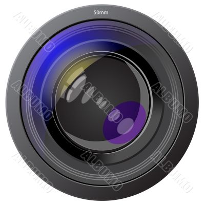 lens photo of the device insulated on white