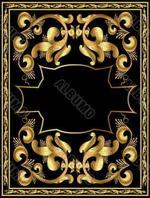  frame with gold pattern