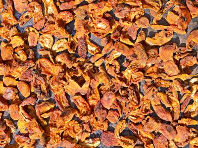dried apricots dried in the sun