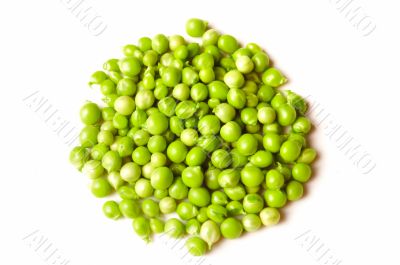 green peas  isolated on white
