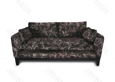 Gray patterned sofa