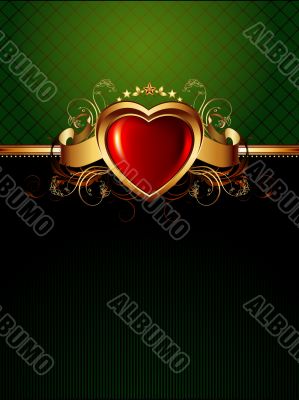  ornate frame with golden heart