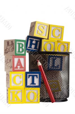 Wooden blocks Back to School