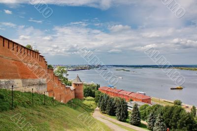 Part of the wall of the Nizhny Novgorod Kremlin