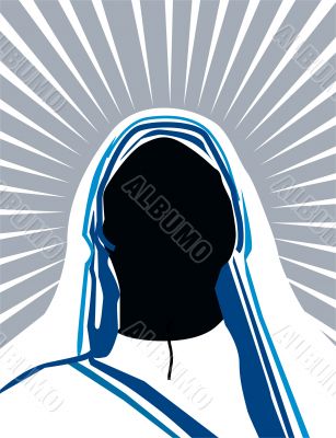 silhouette of a nun