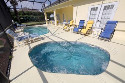 Large Spa and Swimming Pool