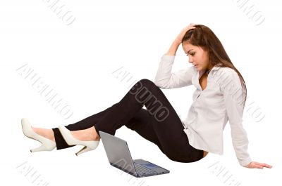 beautiful girl with laptop